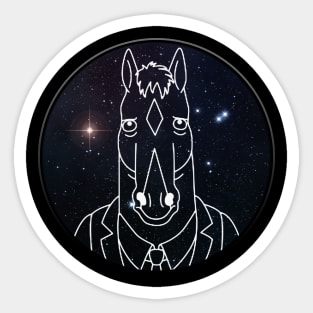 Space Bojack (B&W) Sticker